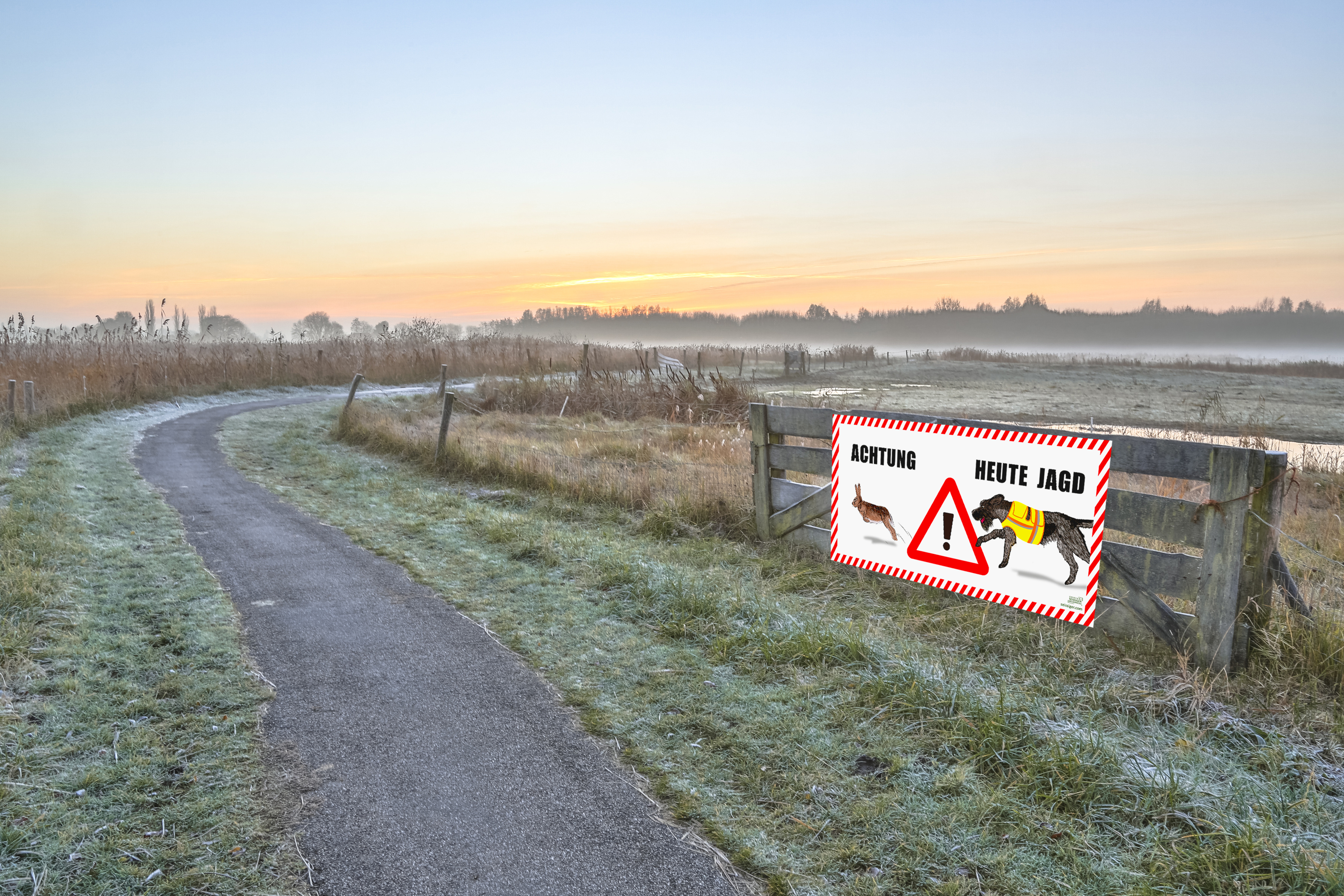 Banner Treibjagd Bewegungsjagd Drückjagd | Hund & Wild können Straße Banner Treibjagd Bewegungsjagd Drückjagd | Hund & Wild können Straße